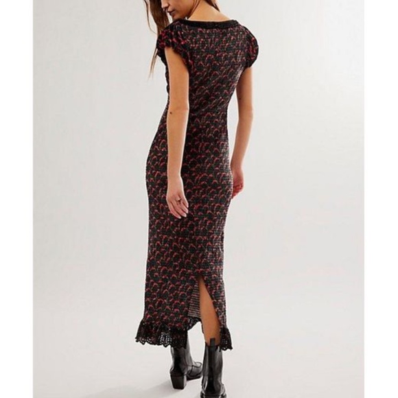 Free People Mckenna Velvet Midi Dress - Picture 2 of 5